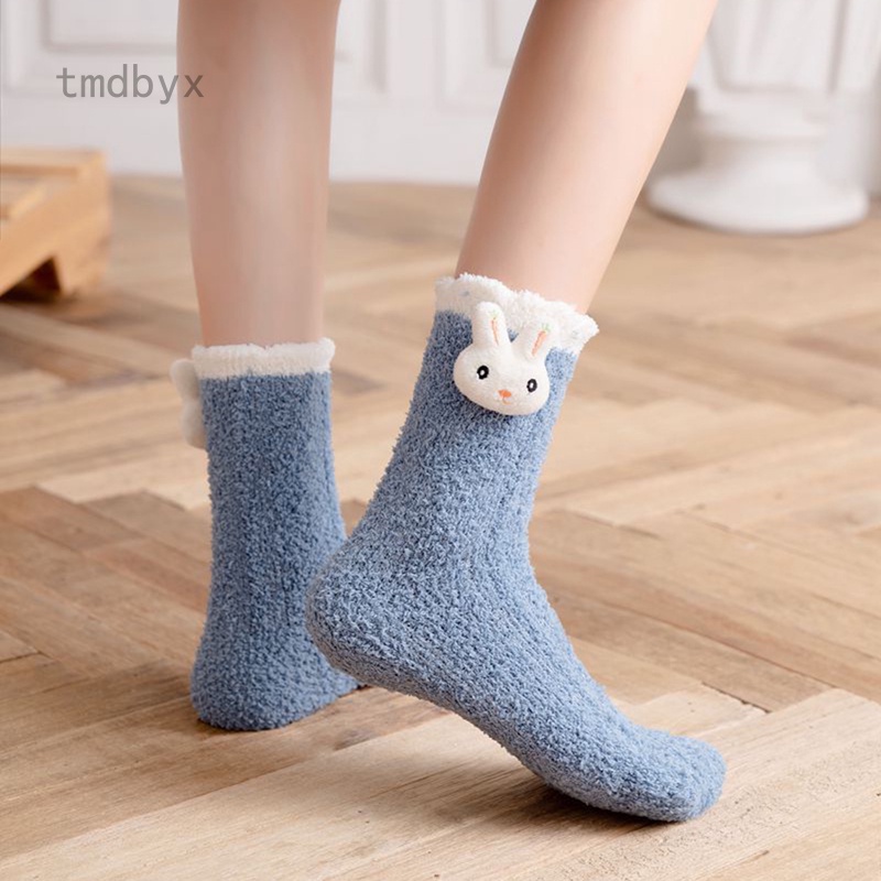 Tmdbyx Đôi tất chân bông mềm mại thời trang cho nữ