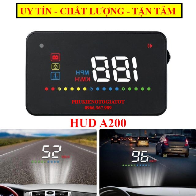 (GIÁ SỐC) MÀN HÌNH HUD A200, M7, C100, C500, H80 HIỂN THỊ TỐC ĐỘ TRÊN KÍNH LÁI Ô TÔ