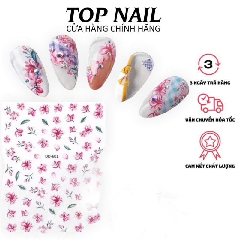 Hình dán móng,sticker hoa bướm trang trí móng