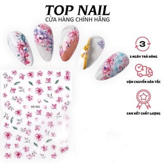 Hình dán móng,sticker hoa bướm trang trí móng