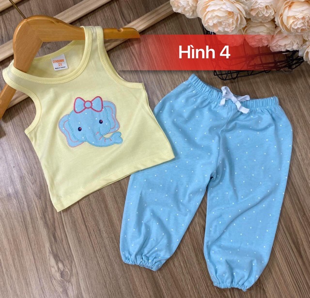 BỘ LỬNG THUN COTTON HÌNH THÊU ĐẮP [7-20 KÝ]