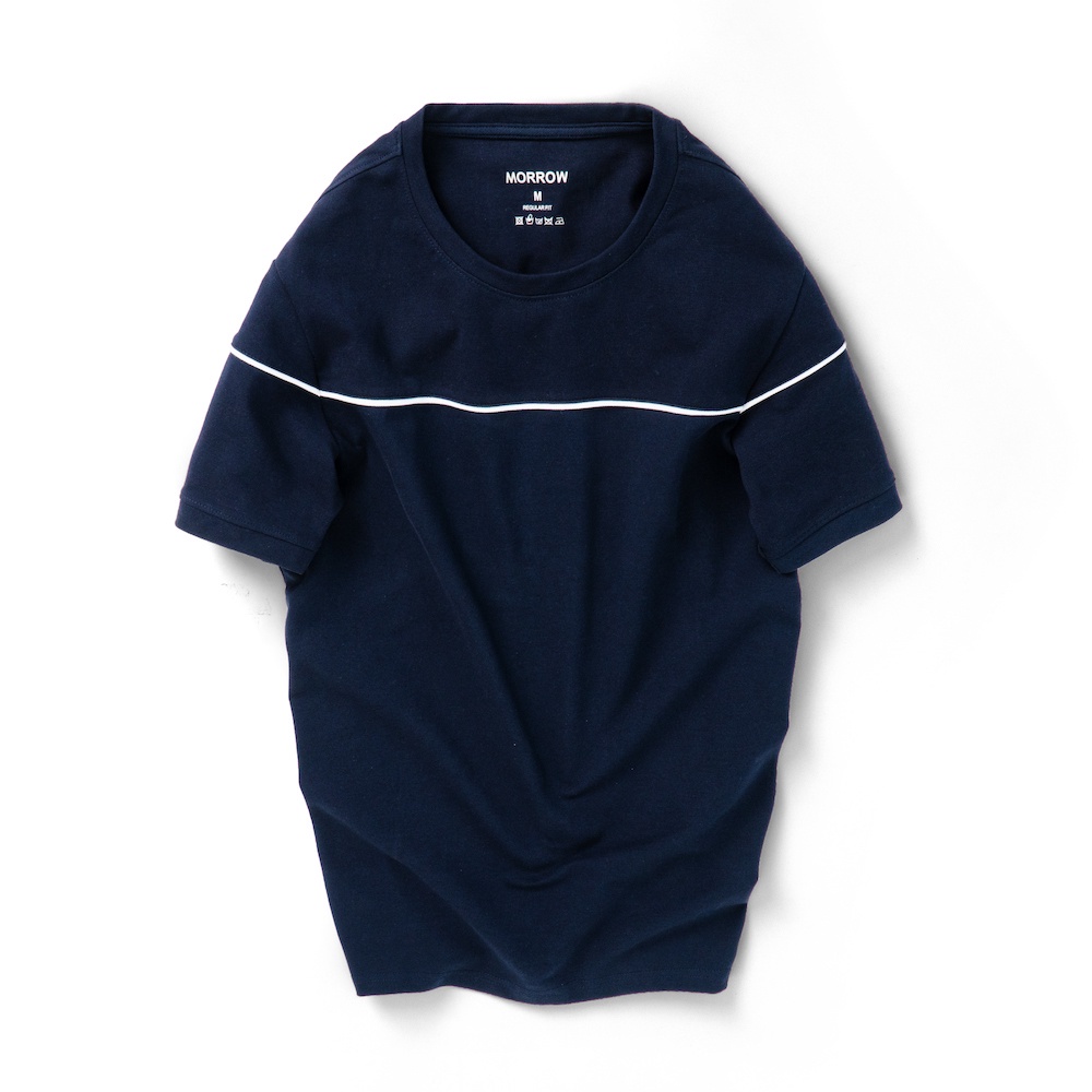 Áo Thun Nam Cổ Tròn LINE STRIPED TEE Vải Cá Sấu Cotton Xuất Xịn, Chuẩn Form, Trẻ Trung, Thanh Lịch - MORROW