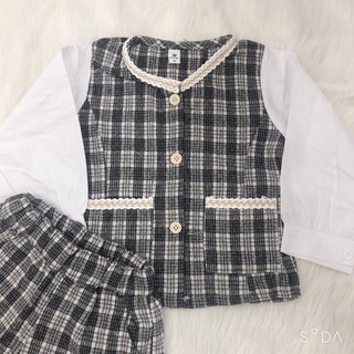 Set quần + áo khoác dạ cho bé