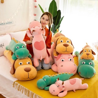 Gấu bông chó trái tim, chó bông buồn ngủ, chó đờ đẫn, bò hồng lưng tim