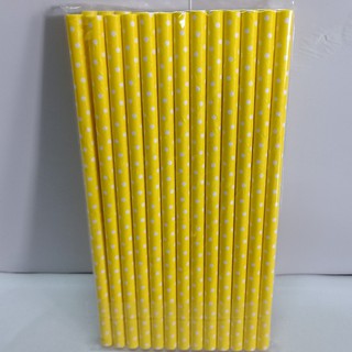 100 Ống Hút Giấy In Hình 8mm  ( 25 cái/bịch)