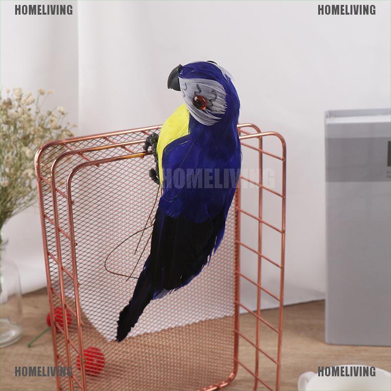 Đồ trang trí Chim Vẹt Lông Vũ 25cm / 9.8 &quot;Dùng Trang Trí