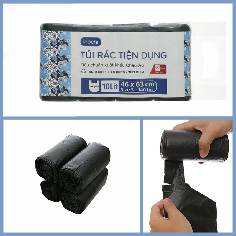 [Đô Gia Dụng] [Inochi] Lô túi rác tiện dụng SOJI 4 x 50L