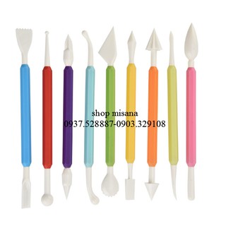[Combo] Bộ 9 Dụng Cụ Tạo Hình Fondant 2 Đầu Tiện Dụng