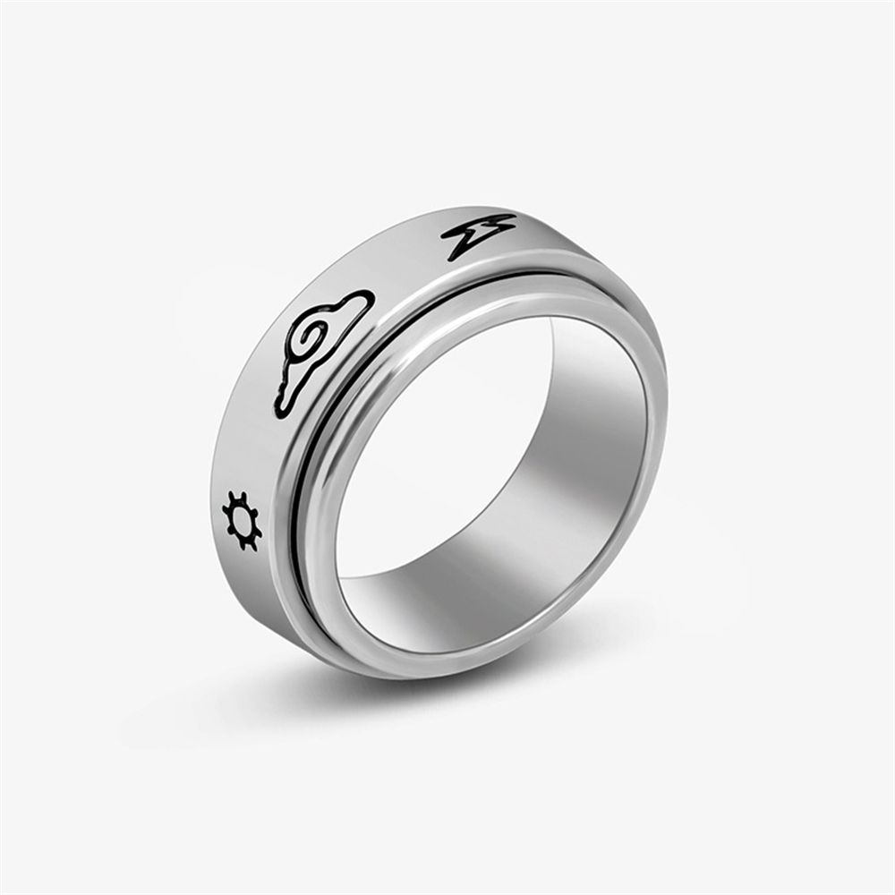 Nhẫn xoay bằng thép không gỉ phong cách punk thời trang cho nam nữ