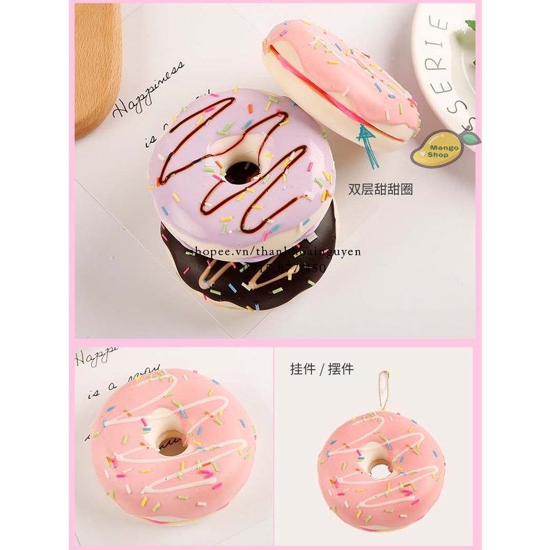 Mô hình bánh Donut xinh xắn decor trang trí chụp ảnh picnic