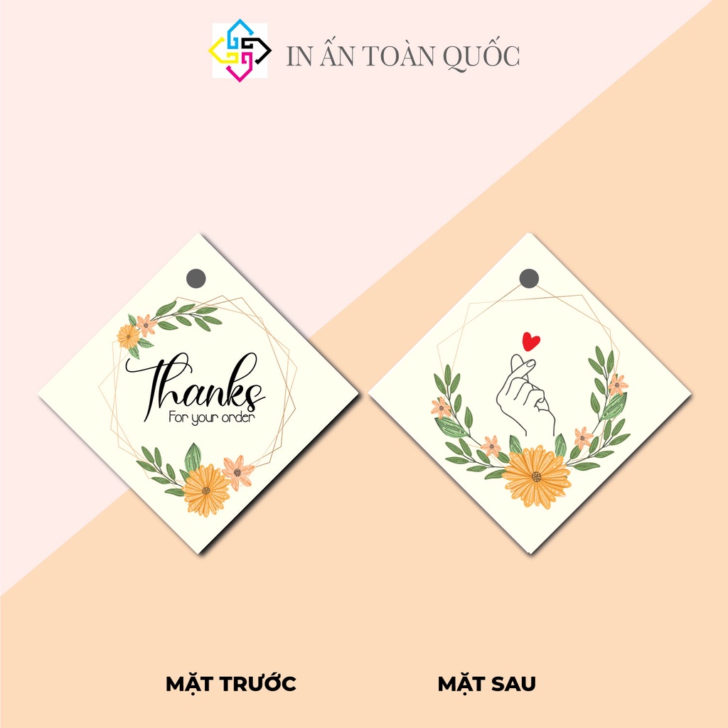 Mác giấy, tag quần áo combo 100 cái size 4.5x4.5cm
