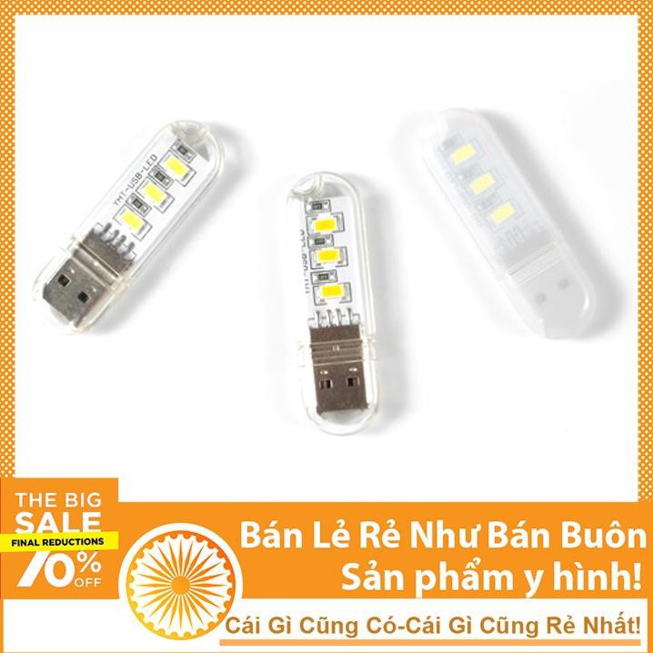 Thanh đèn LED mini gồm 3bóng cổng cắm USB thích hợp để bàn học làm đèn ngủ đèn học đèn làm việc máy tính