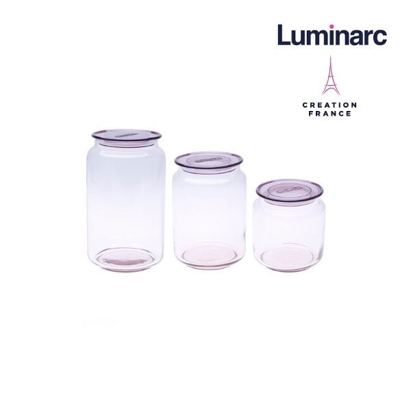 Bộ 3 Hủ Thuỷ Tinh Luminarc Rondo Pink 500ml - LUHUJ5875