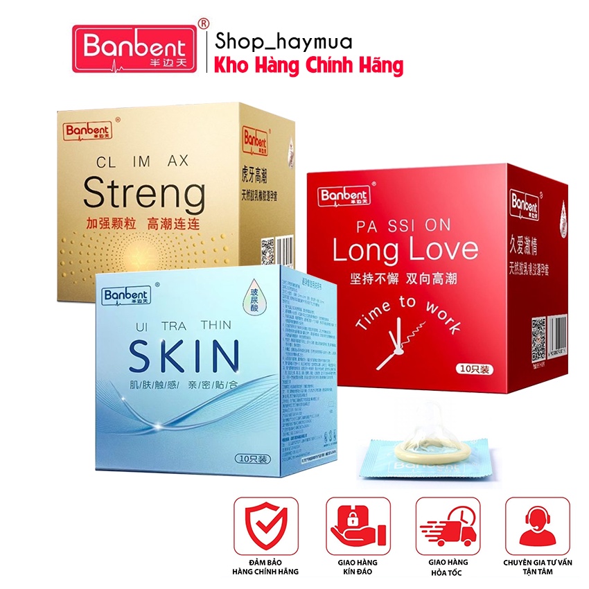 Combo bao cao su banbent ultra thin skin siêu mỏng - ảnh sản phẩm 1