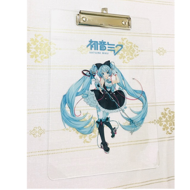 Kẹp phai hatsune miku , kẹp để bài kiểm tra hátune miku trong suốt