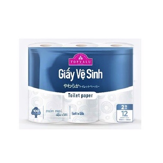 Giấy vệ sinh topvalu 12 cuộn 2 lớp - bách hóa mini