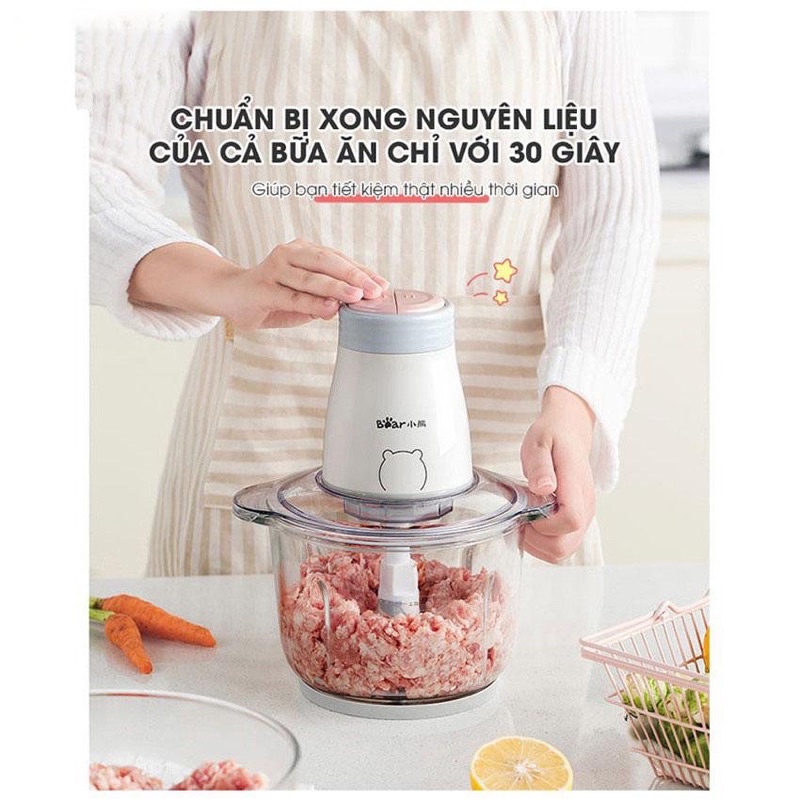 Máy xay thịt cá đa năng Bear QSJ-B02Q1