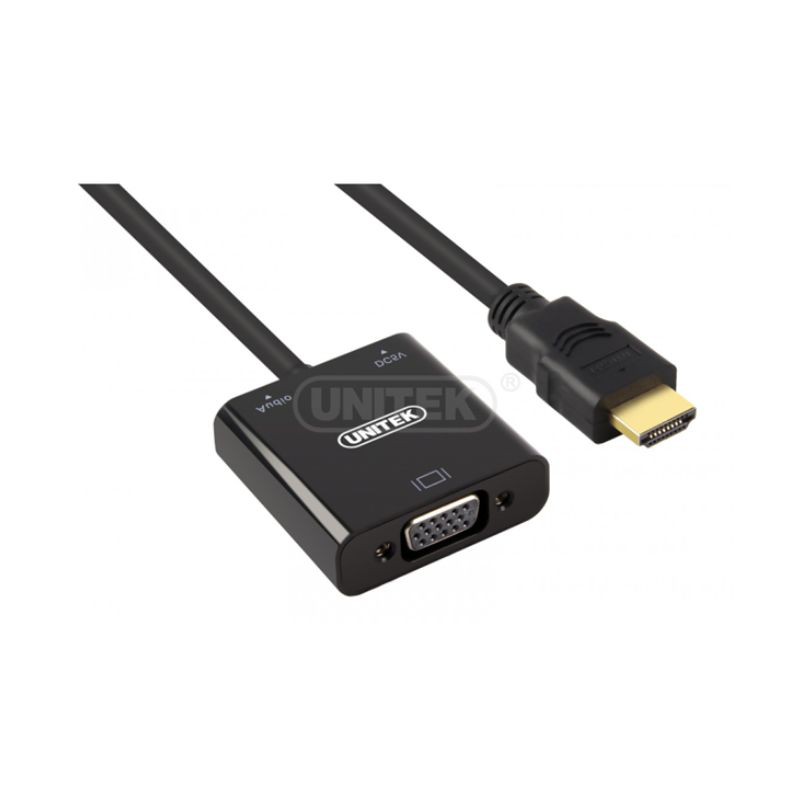 Cáp HDMI Ra VGA & Audio Cao Cấp | UNITEK Y-C6333 Chính Hãng