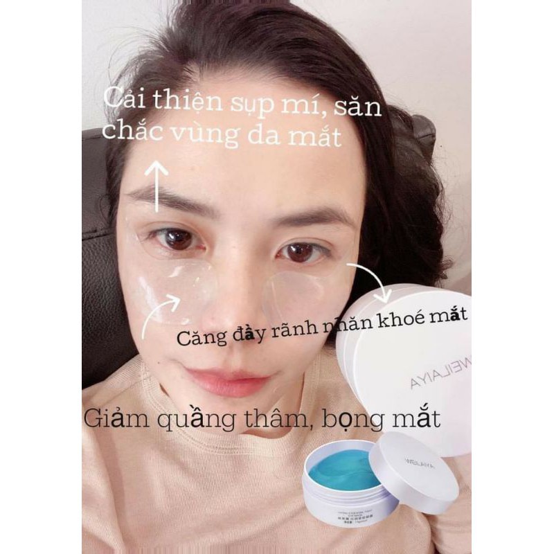 Mặt Nạ Mắt Weilaiya Collagen Chính Hãng Làm Mờ Thâm Vết Nhăn Cực Tốt