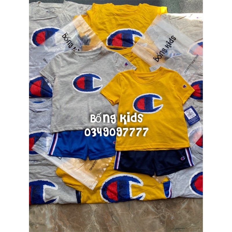 Bộ Hè Thể Thao Bé Trai Logo Ch@mpion