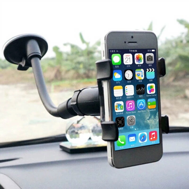 Giá đỡ điện thoại ANKNDO xoay 360° gắn gương chiếu hậu có giác hút linh hoạt đa chức năng điều chỉnh được cho xe hơi