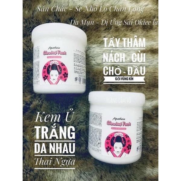 [Hàng_Nhật] Ủ TRẮNG CÔ GÁI NHẬT APATHEIA GLOWING PACK - hũ 500gr 🌿🌿🌿🍀🌺