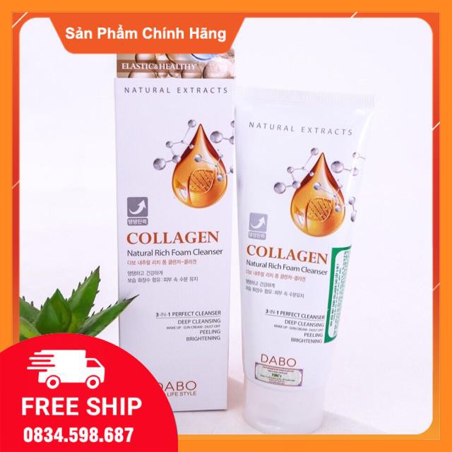 Sữa rửa mặt Dabo Collagen cao cấp 3 in 1 ( 180ml )