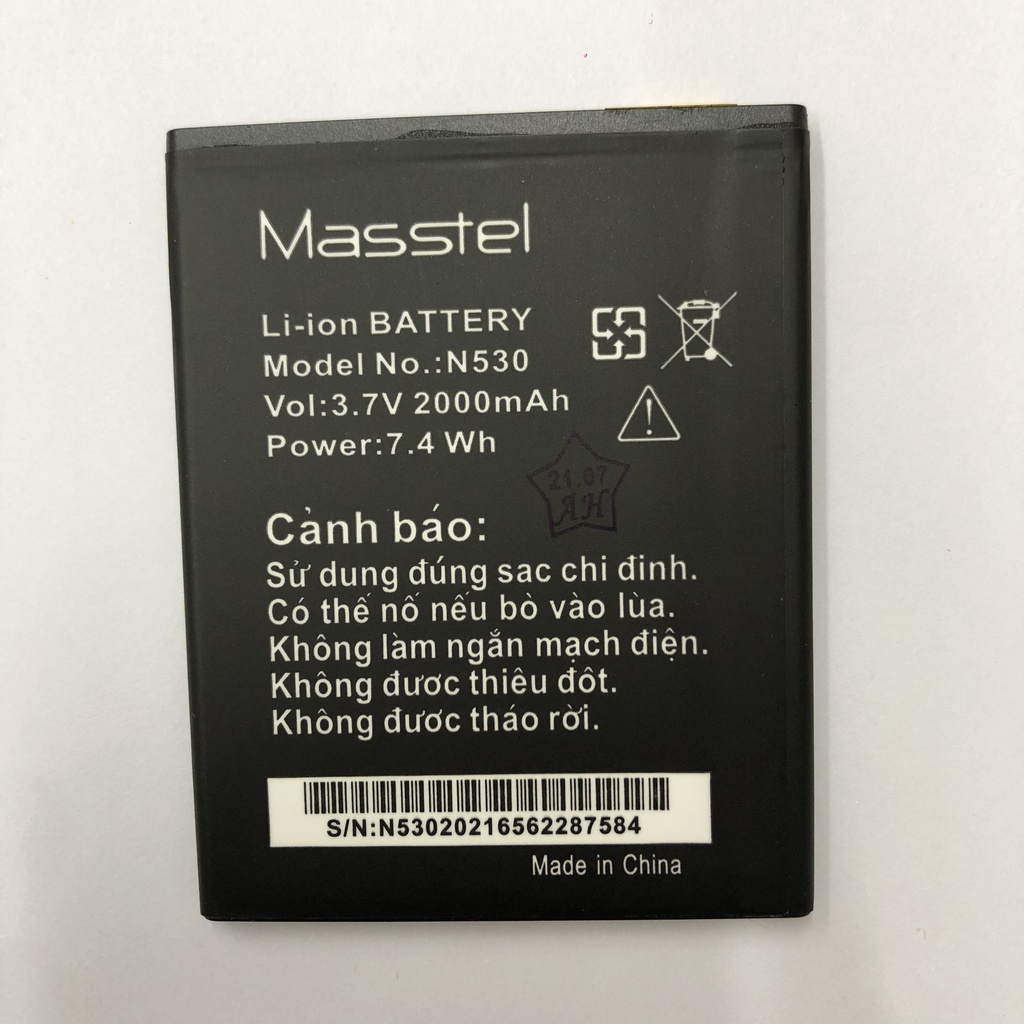 [Hàng chuẩn] Pin Masstel N530 bảo hành đổi mới