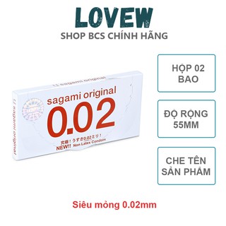 Bao cao su Sagami Original 002 Chính Hãng, Siêu mỏng 0.02mm, Siêu bền - LOVEW