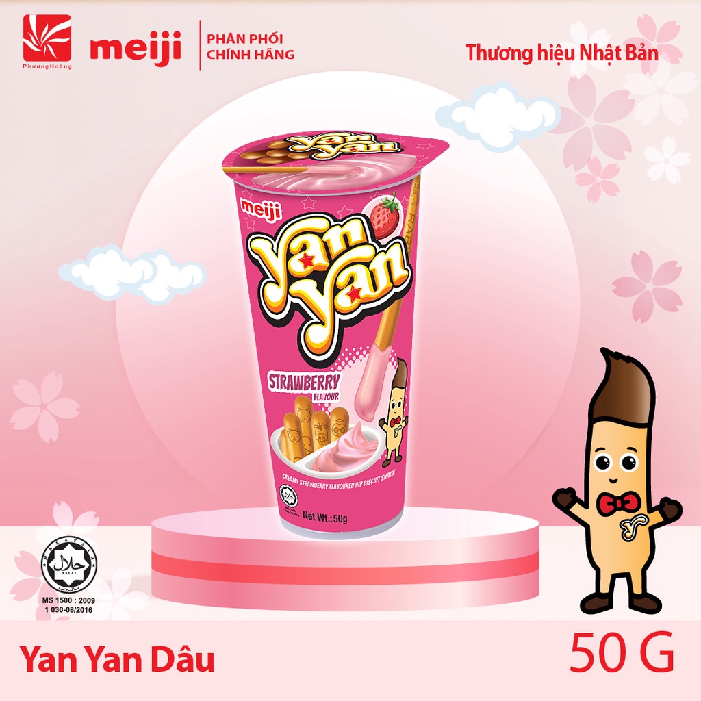 Bánh Que Chấm Yan Yan Socola/Dâu/Vanilla/Dâu &amp; Socola/Dâu &amp; Phô mai/Tiramisu 50g/44g Nhật Bản