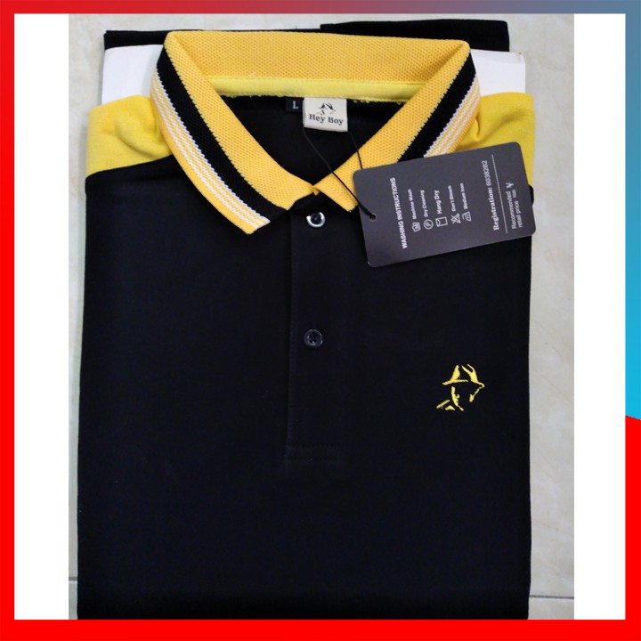 Áo Thun Nam ✴️FREESHIP – HÀNG CHẤT✴️ Cổ Bẻ Tay Ngắn  Phối 3 Màu In Logo, Thun Cá Sấu 65/35 4 Chiều Cao Cấp - GM | BigBuy360 - bigbuy360.vn