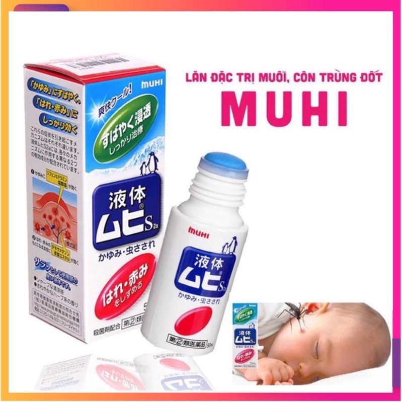 Lăn Muỗi Chim Cánh Cụt MUHI 50ml Nhật Bản - SAKUKO