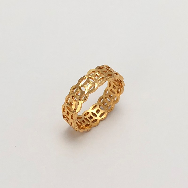 NHẪN NỮ ĐỒNG TIỀN MẠ VÀNG 18K CAO CẤP