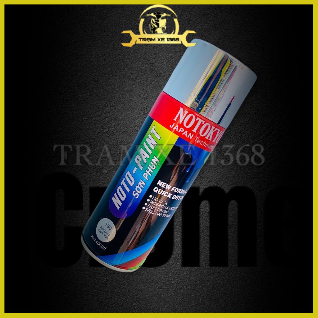 Sơn Xịt Mạ Crom Inox Sáng Bóng Notokyo Nhật Bản 400ml