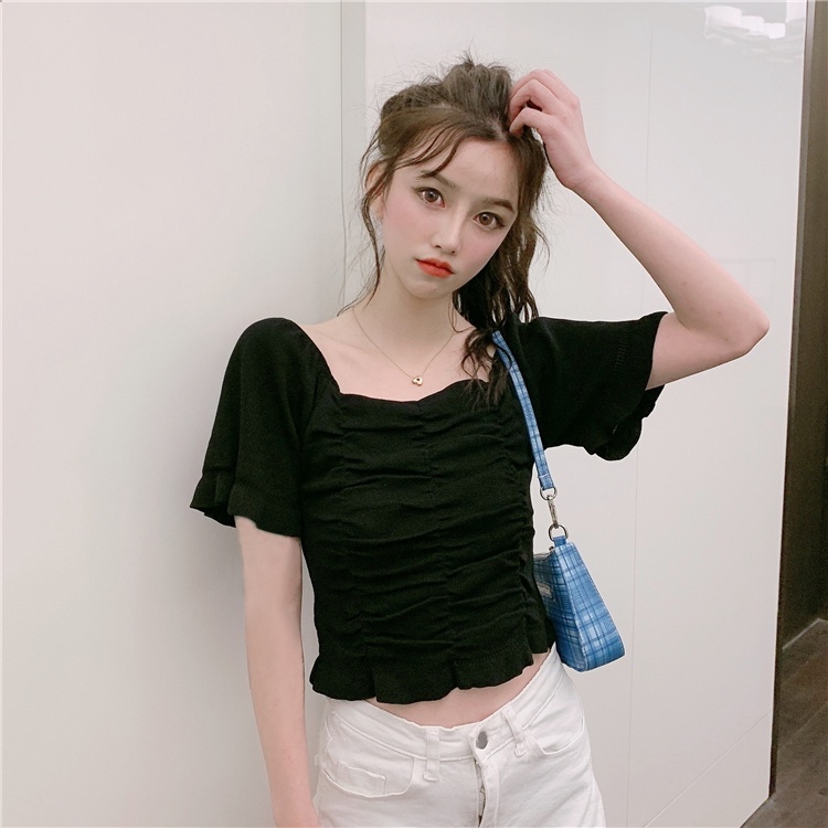 NZN Áo Sơ Mi Tay Ngắn Dáng Ôm Phong Cách Retro Thời Trang Mùa Hè Mới Cho Nữ