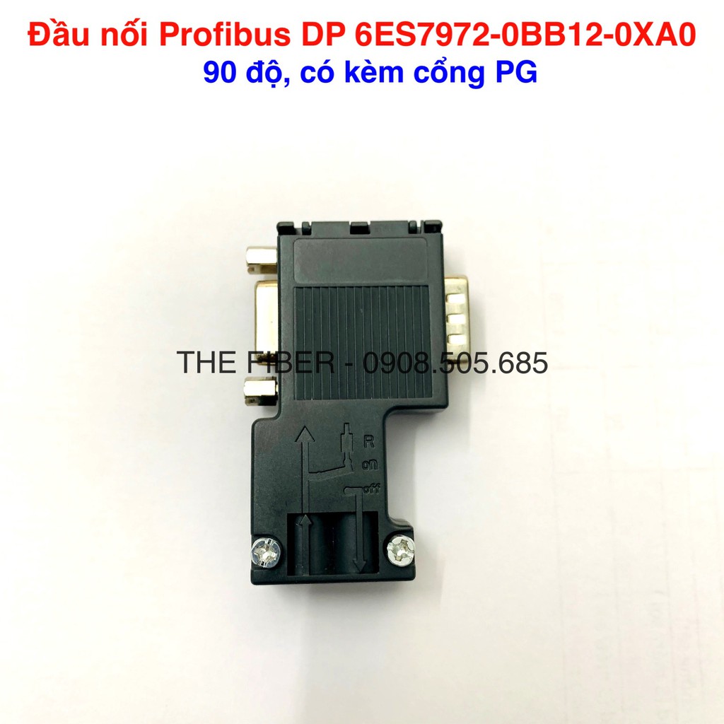 Đầu nối cáp profibus DP 6ES7972-0BB12-0XA0 90 độ, kèm cổng lập trình PG