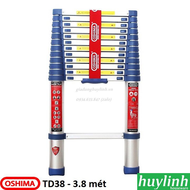 Thang nhôm rút đơn Oshima TD-38 - 3.8 mét
