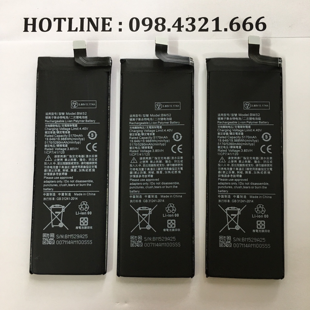 Pin Xiaomi Mi CC9 Pro, Mi Note 10, Mi Note 10 Pro BM52