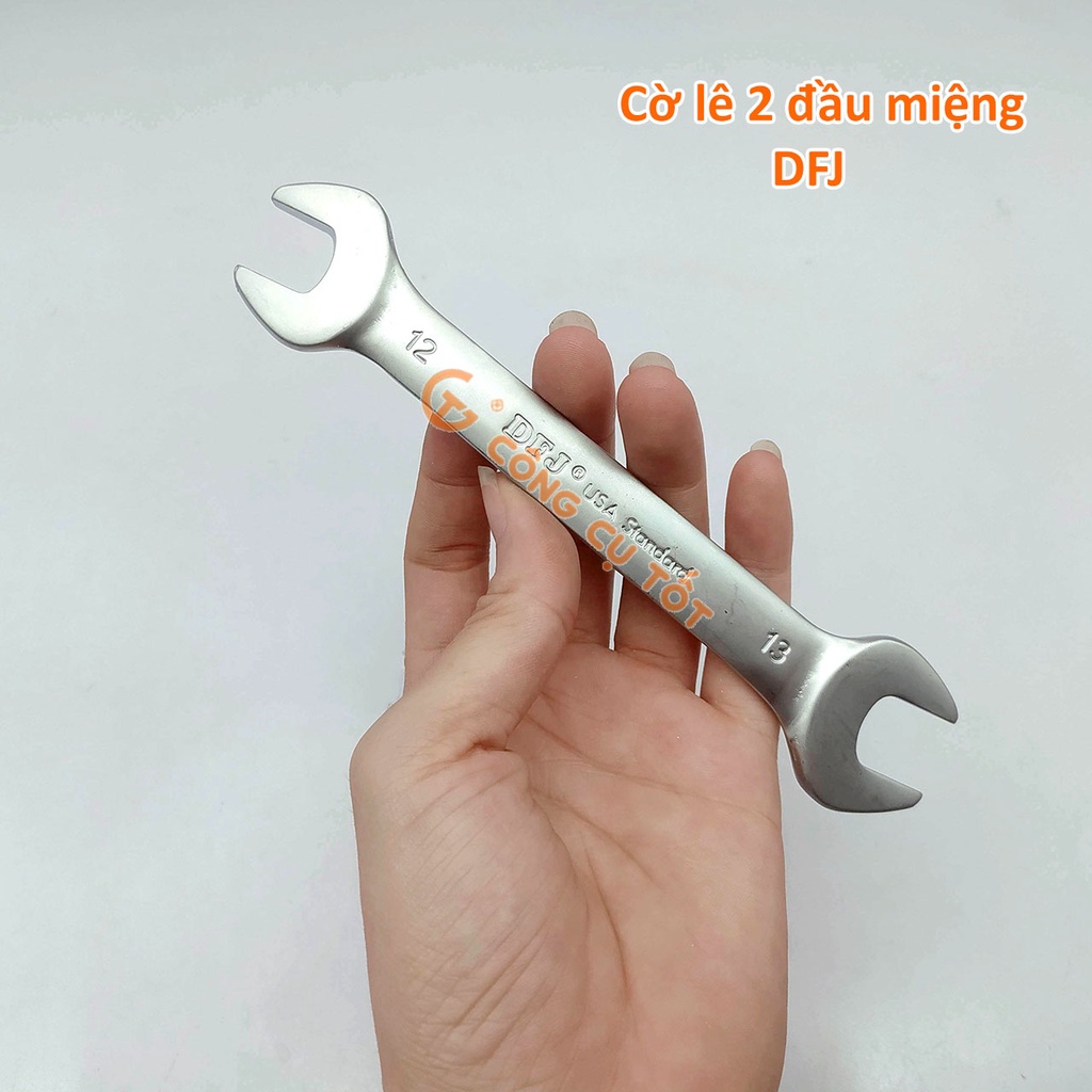 Cờ lê hai đầu mở thép CrV rèn dập nóng DFJ USA Standard