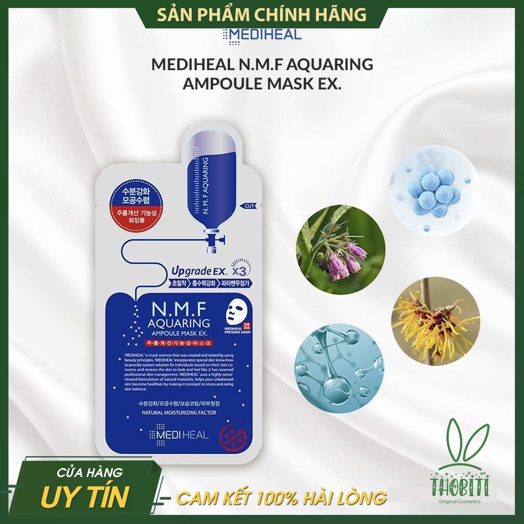 Mặt nạ MEDIHEAL cấp ẩm cho da [chính hãng 100%]  Mediheal N.M.F Aquaring Ampoule Mask 27ml