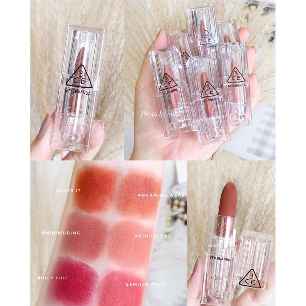 ❤️Hàng Mới về❤️ Son Lì 3CE Clear Layer New 2021, chất son rất mềm mịn, độ bám màu lì. Hot Sale Mùa hè!! | BigBuy360 - bigbuy360.vn