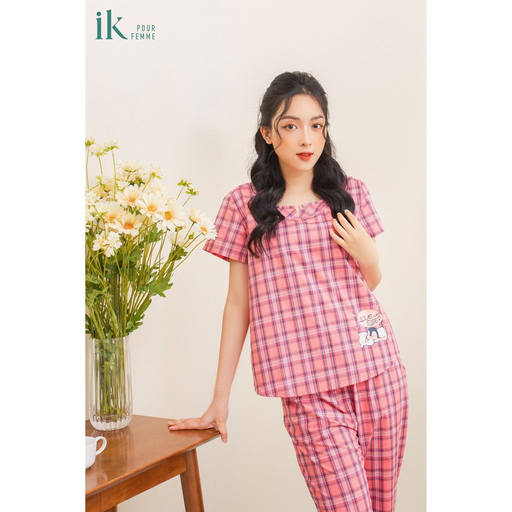 Bộ mặc nhà IK Pijama áo cộc tay quần dài 0190 Giá 385.000đ