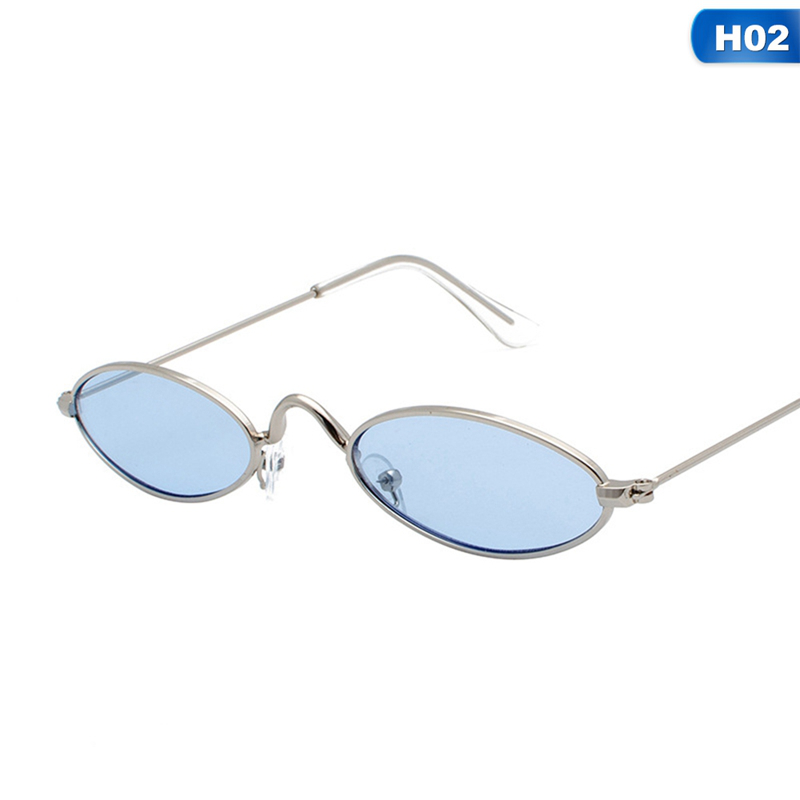 Oval Frame Metal Shade Anti UV Sunglasses Retro Fashion Eyewear | BigBuy360 - bigbuy360.vn