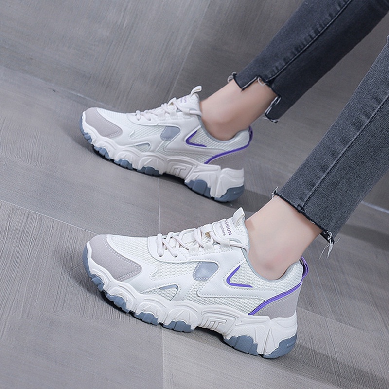 Giày thể thao IELGY thoáng khí màu sắc thời trang phong cách Hàn Quốc dành cho nữ