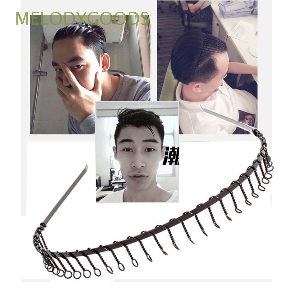 Băng đô màu đen kiểu gợn sóng cá tính cho nam nữ