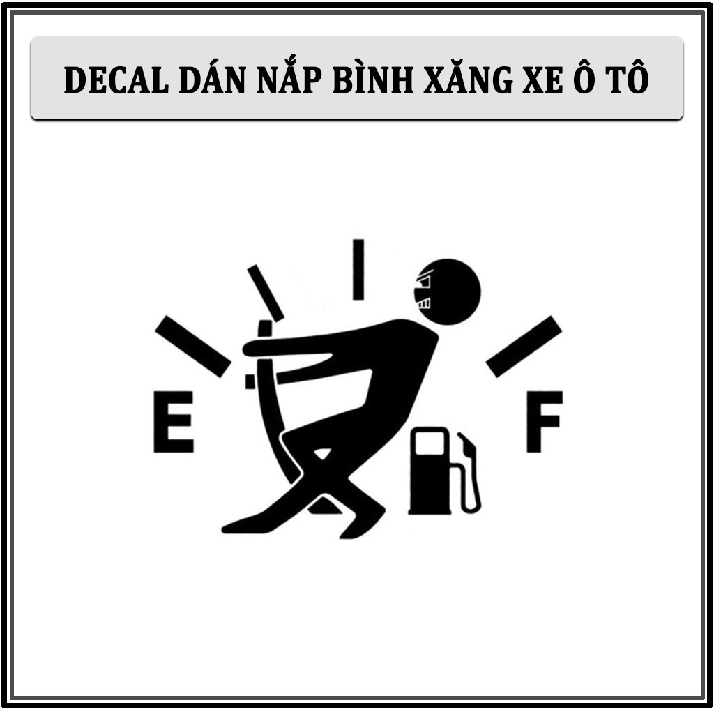 Decal Dán Trang Trí Nắp Bình Xăng Ô Tô