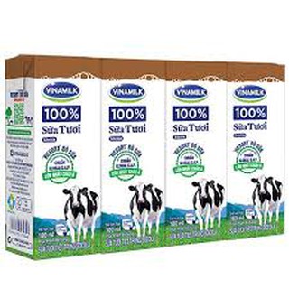 (CENS) vỉ sữa tươi Vinamilk 100% 180ml