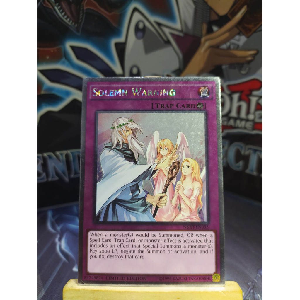 Thẻ Bài Yugioh | Solemn Warning - NKRT-EN035 - Platinum Rare 1st Edition| By Quang