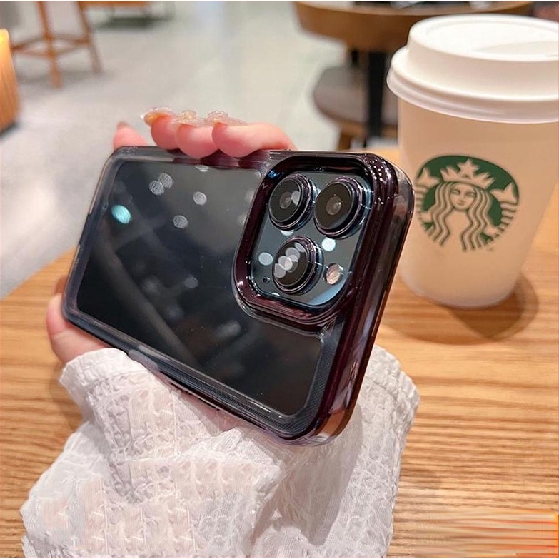Ốp Điện Thoại for IPhone 14 Pro Max Trong Suốt Chống Sốc Mạ Viền Sang Trọng Cho for IPhone 14 13 12 Pro MAX 7P IPX Xr i12 11 Pro MAX XS X 7 + 8 Plus