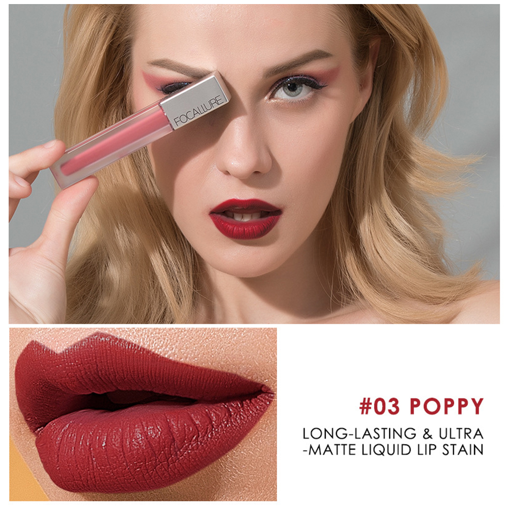 CODseller FOCALLURE Matte Velvet Lasting Non Fading Waterproof Liquid Lip Gloss Lipstick